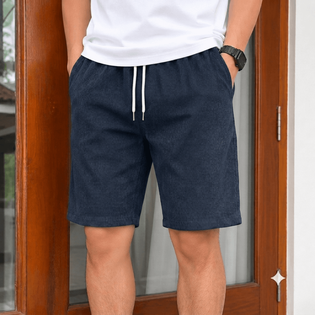Corduroy Short warna Navy